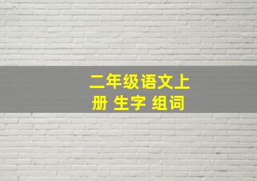 二年级语文上册 生字 组词